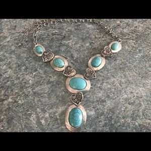 Costume Turquoise/Silver Necklace